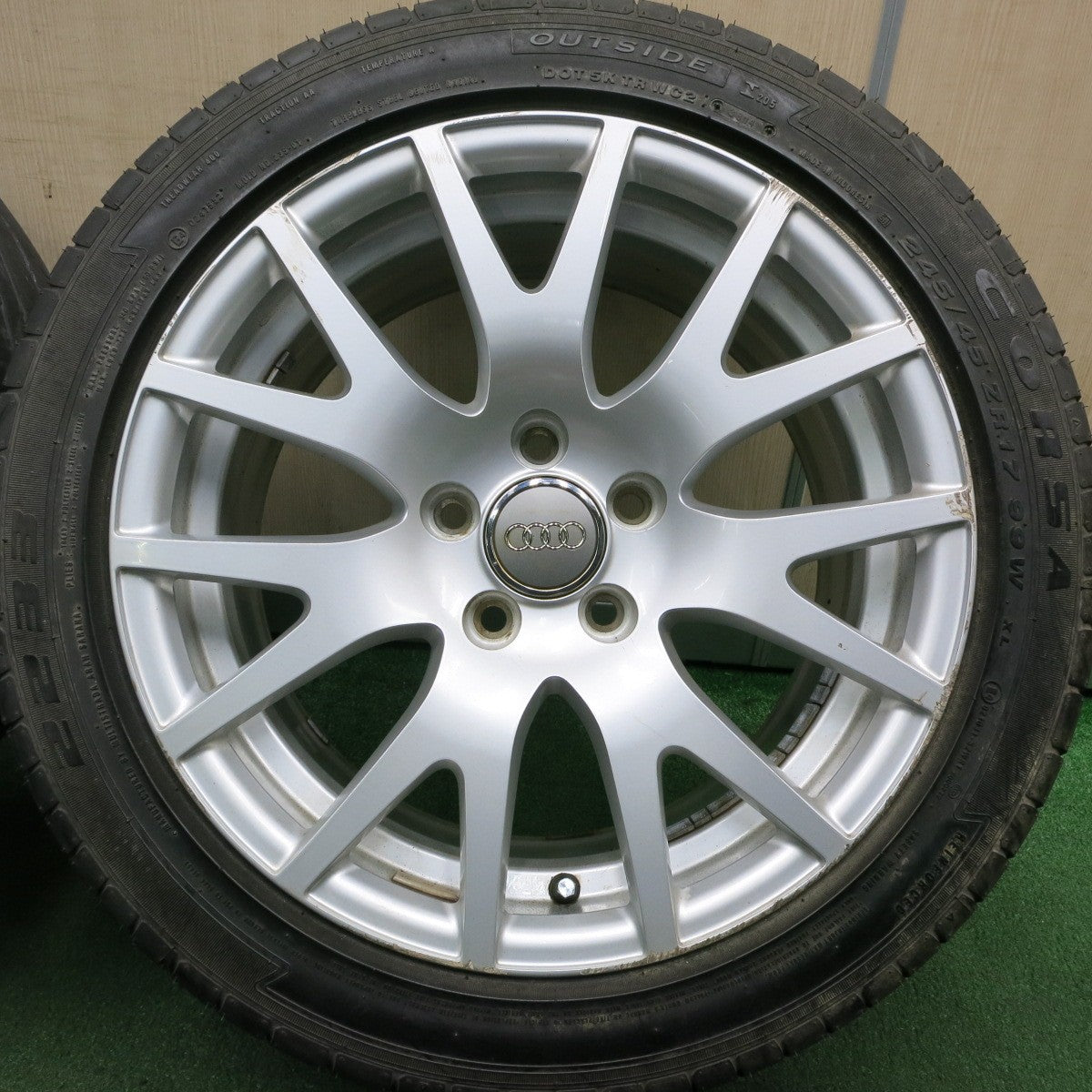 *送料無料* バリ溝！9.5分★アウディ TT 純正 245/45R17 コルサ 2233 ブリヂストン プレイズ PX 17インチ PCD112/5H★4042701HAノ