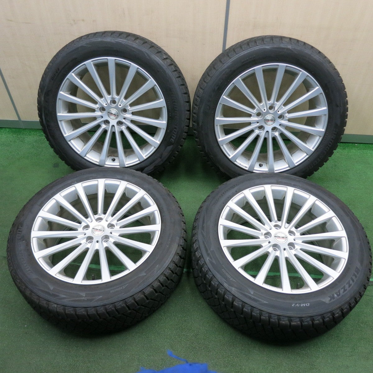 *送料無料* バリ溝！8.5分★ボルボ 等 BORBET 235/55R19 スタッドレス ブリヂストン ブリザック DM-V2 ボルベット PCD108/5H★4032403NJス