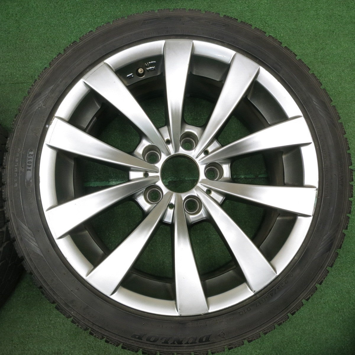 *送料無料* バリ溝！8.5分★BMW 等 MOTEC 阿部商会 225/45R17 スタッドレス ダンロップ DSX-2 モーテック 17インチ PCD120/5H★4040311NJス