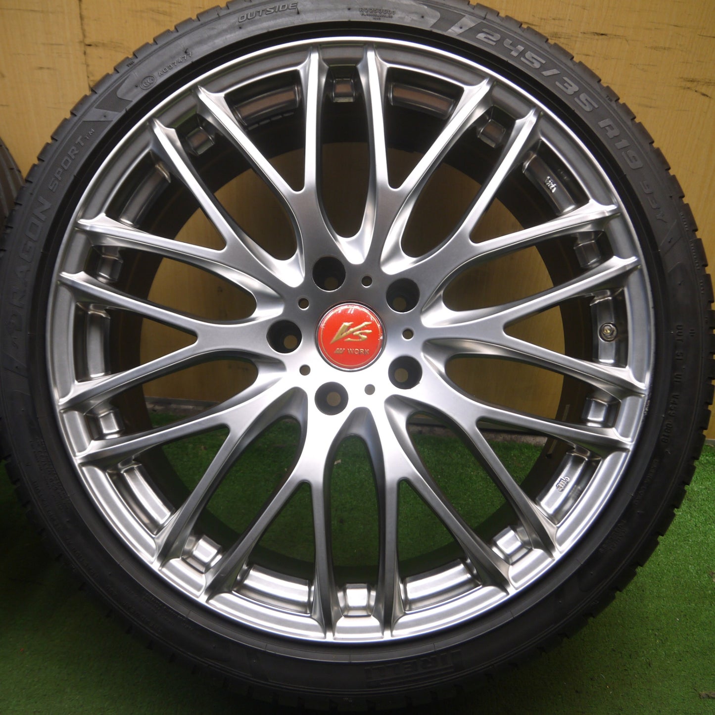 *送料無料* 4本価格★Lehrmeister PREMIX GRAPPA 245/35R19 ピレリ ドラゴン スポーツ TM レアマイスター PCD114.3/5H★4042310Hノ