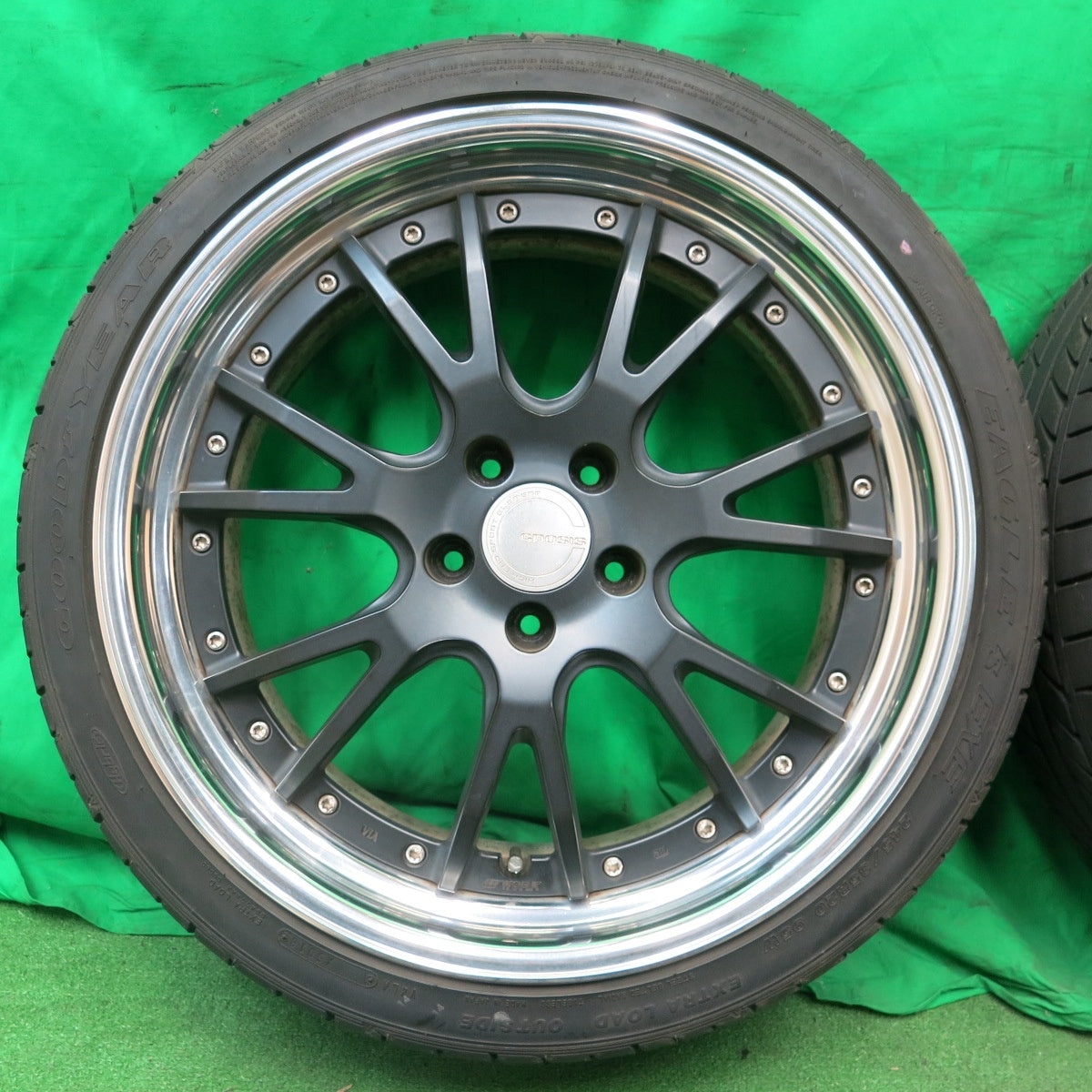 *送料無料* バリ溝！9分★WORK GNOSIS GS4 245/35R20 グッドイヤー イーグル LS EXE ワーク グノーシス PCD114.3/5H★4052504ナノ