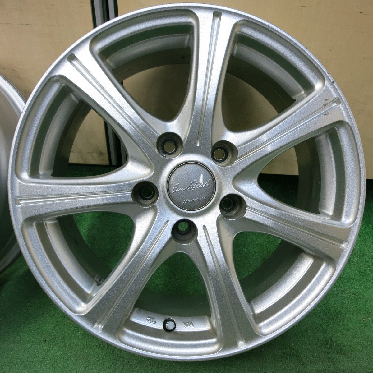 [送料無料] 4本価格★EuroSpeed MANARAY SPORT 16インチ ホイール ユーロスピード マナレイスポーツ 16×6.5J PCD114.3/5H★4092611SYホ