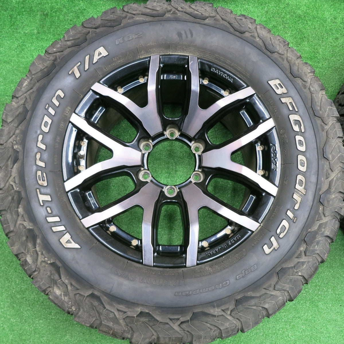 [送料無料] バリ溝！20年！9分★RAYS DAYTONA FDX-F6 265/70R17 BFグッドリッチ All-Terrain T/A KO2 ホワイトレター レイズ デイトナ PCD139.7/6H★4091603HAノ