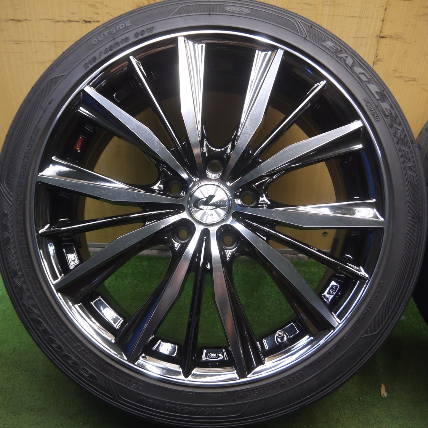 *送料無料* 4本価格★LEONIS VX 215/45R18 グッドイヤー イーグル LS EXE レオニス 18インチ PCD114.3/5H★4031811Hノ