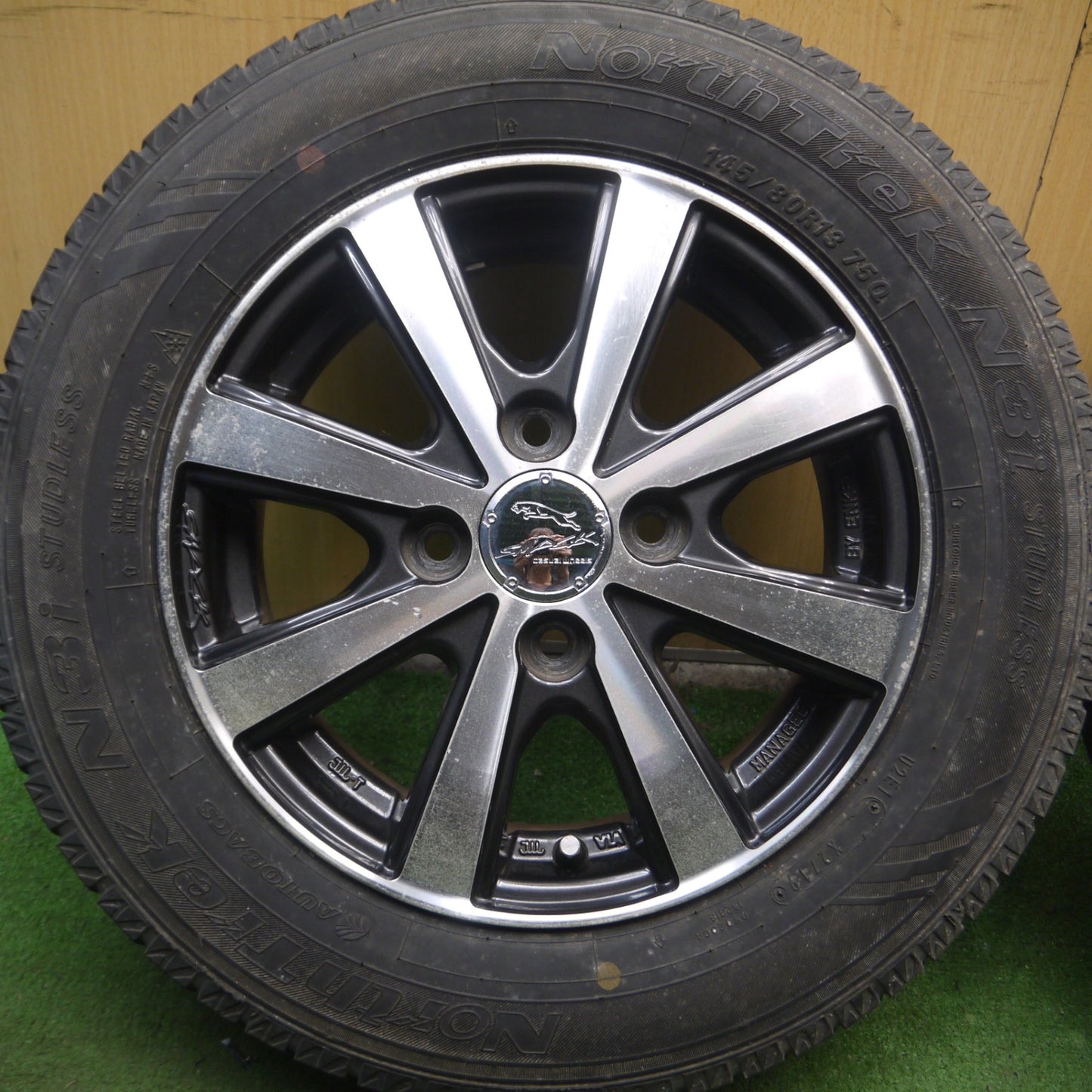 *送料無料* 4本価格★スタッドレス 145/80R13 オートバックス ノーストレック N3i SMACK ENKEI スマック エンケイ 13インチ PCD100/4H★4072201Hス