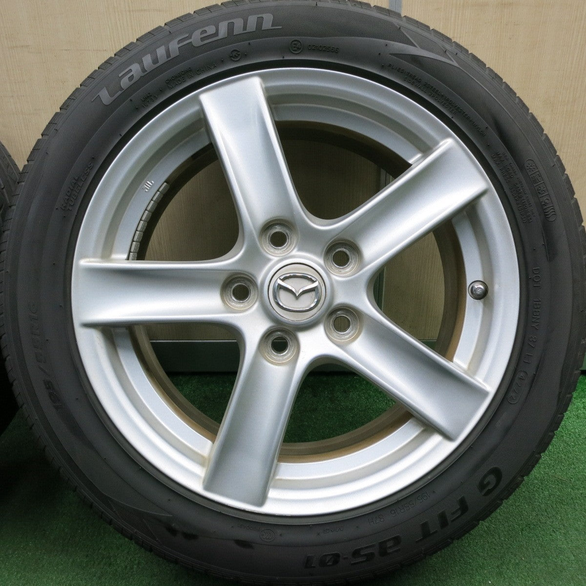 *送料無料* バリ溝！22年！9.5分★マツダ NC系 ロードスター 純正 195/55R16 ラウフェン G FIT as-01 16インチ  PCD114.3/5H★4033004HAノ