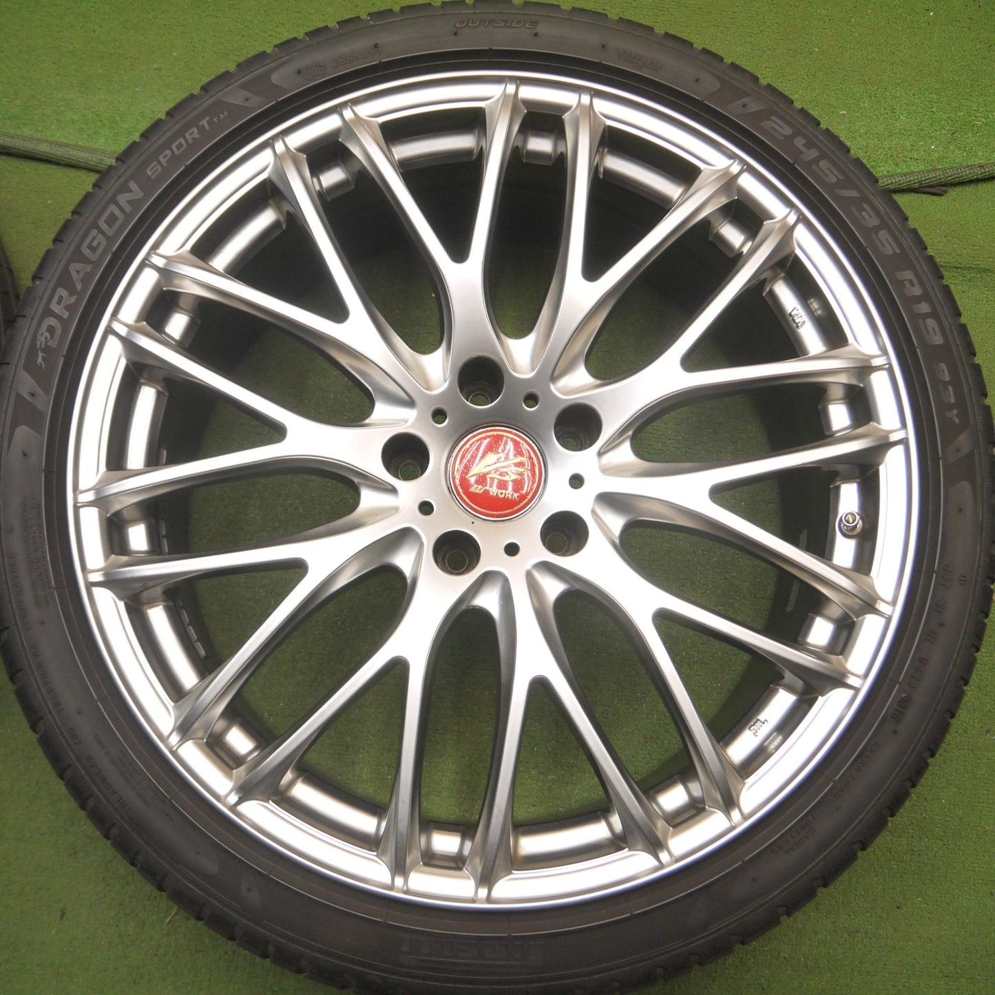 *送料無料* 4本価格★Lehrmeister PREMIX GRAPPA 245/35R19 ピレリ ドラゴン スポーツ TM レアマイスター PCD114.3/5H★4042310Hノ