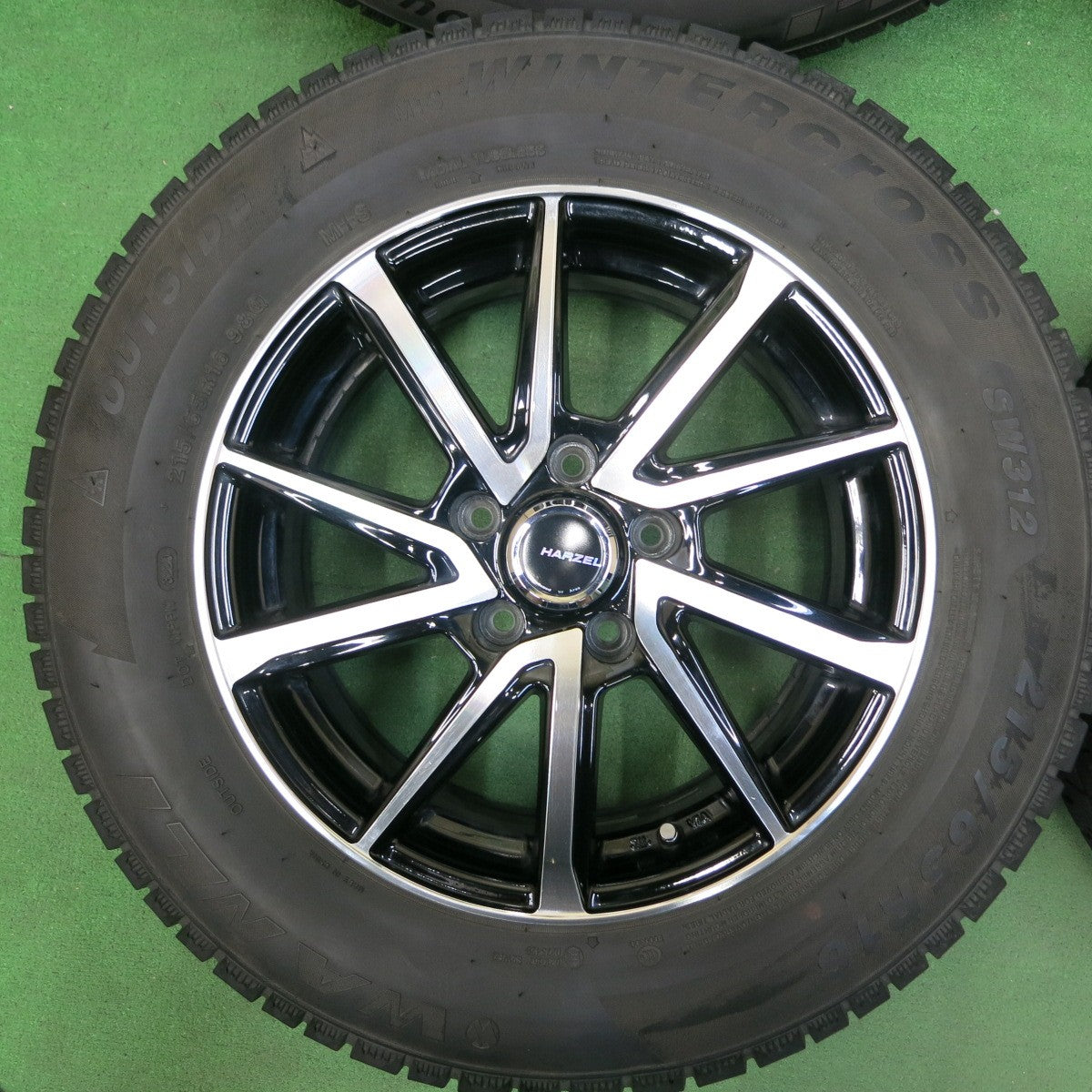 [送料無料] キレイ！20年★スタッドレス 215/65R16 ワンリ ウィンタークロス SW312 HARZEL Ares 16インチ PCD114.3/5H★4092607SYス
