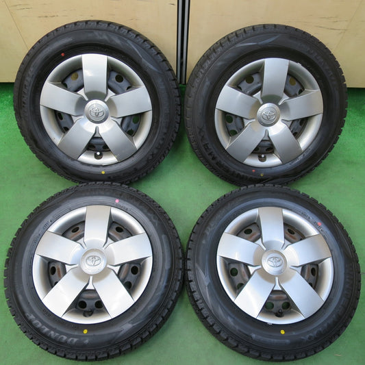 [送料無料] タイヤ2本未使用！21年！バリ溝★トヨタ シエンタ 純正 スチール 175/70R14 スタッドレス ダンロップ ウインターマックス WM02 PCD100/4H★4110903イス