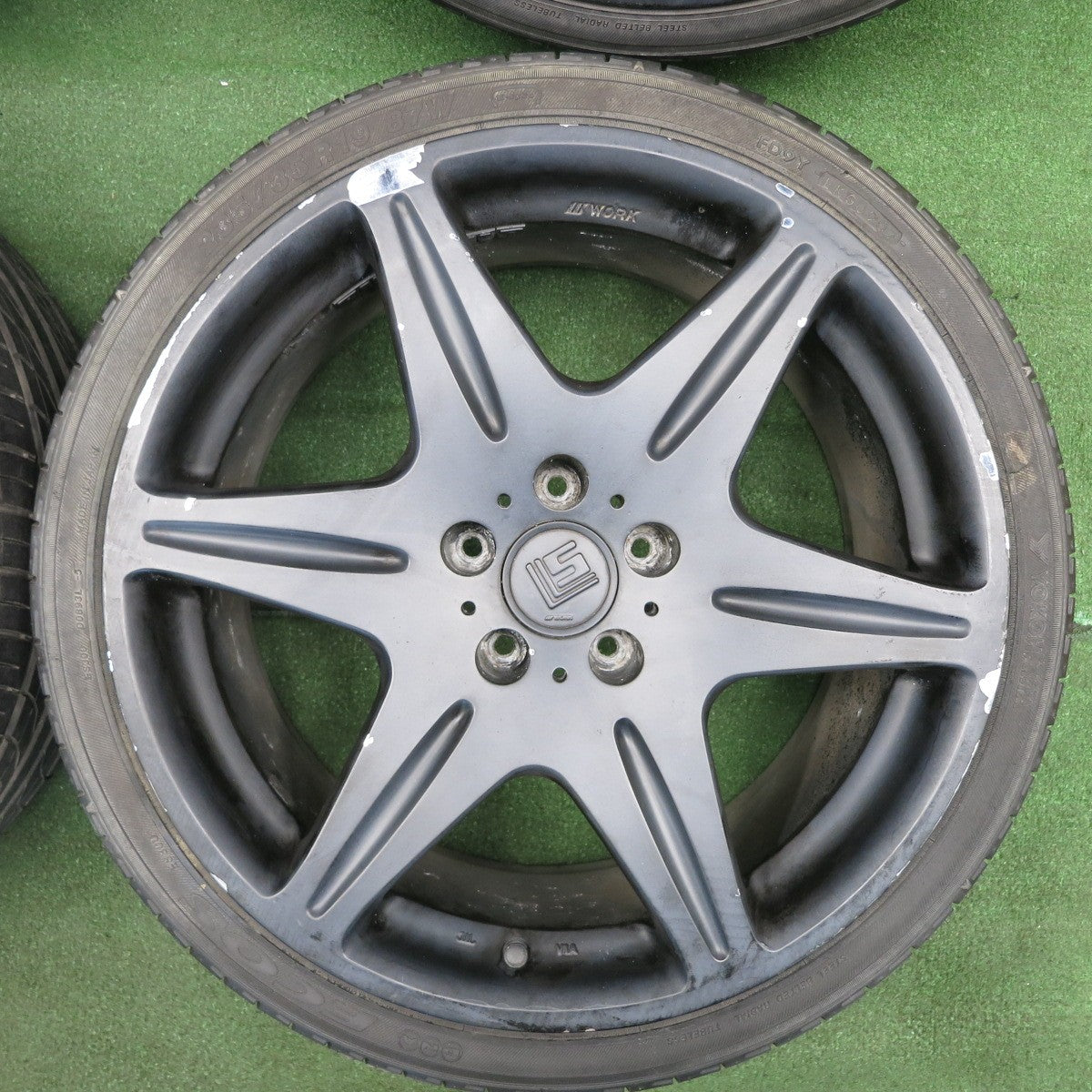 *送料無料* 4本価格★WORK LS406 235/35R19 ヨコハマ エコス ES300 ワーク 19インチ PCD114.3/5H★4041505TNノ