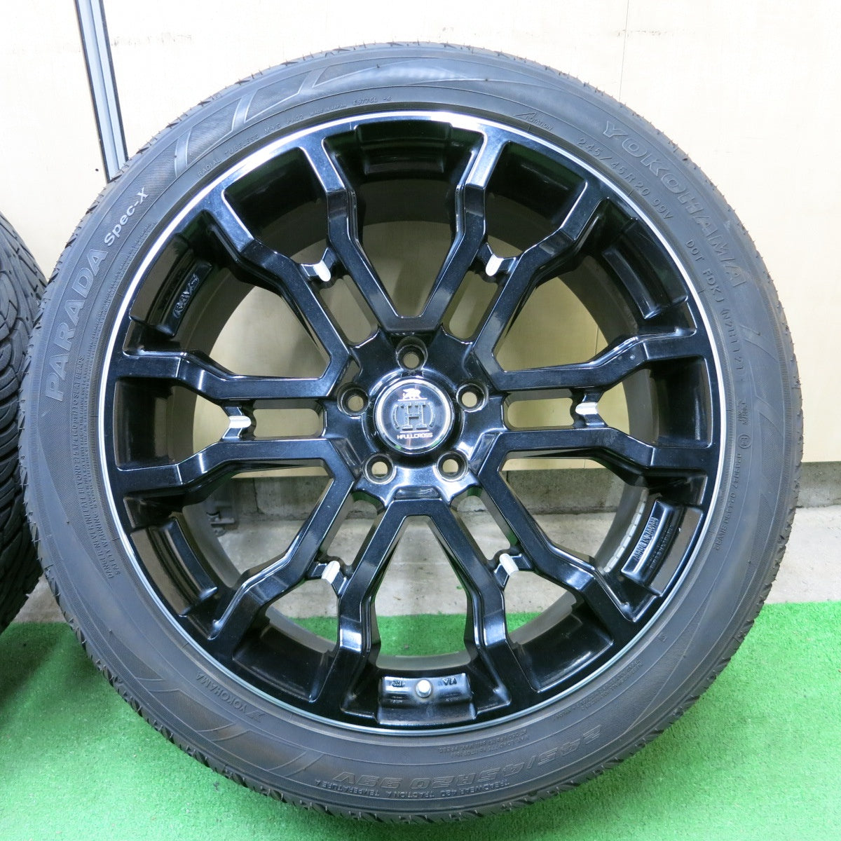 *送料無料* バリ溝！21年！綺麗！9.5分★RAYS HFULL CROSS SLEEKERS T6 245/45R20 ヨコハマ PARADA Spec-X レイズ フルクロス PCD114.3/5H★4060402ナノ