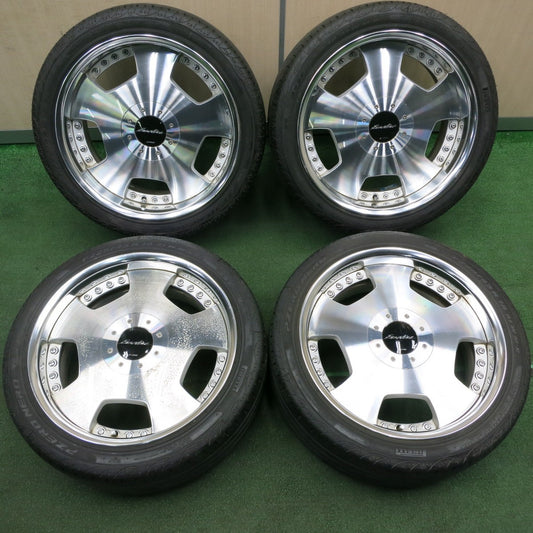 *送料無料* 4本価格★WORK Euroline 225/45R18 ピレリ PZERO NERO ワーク ユーロライン PCD114.3/4H 5H マルチ★4040303TNノ