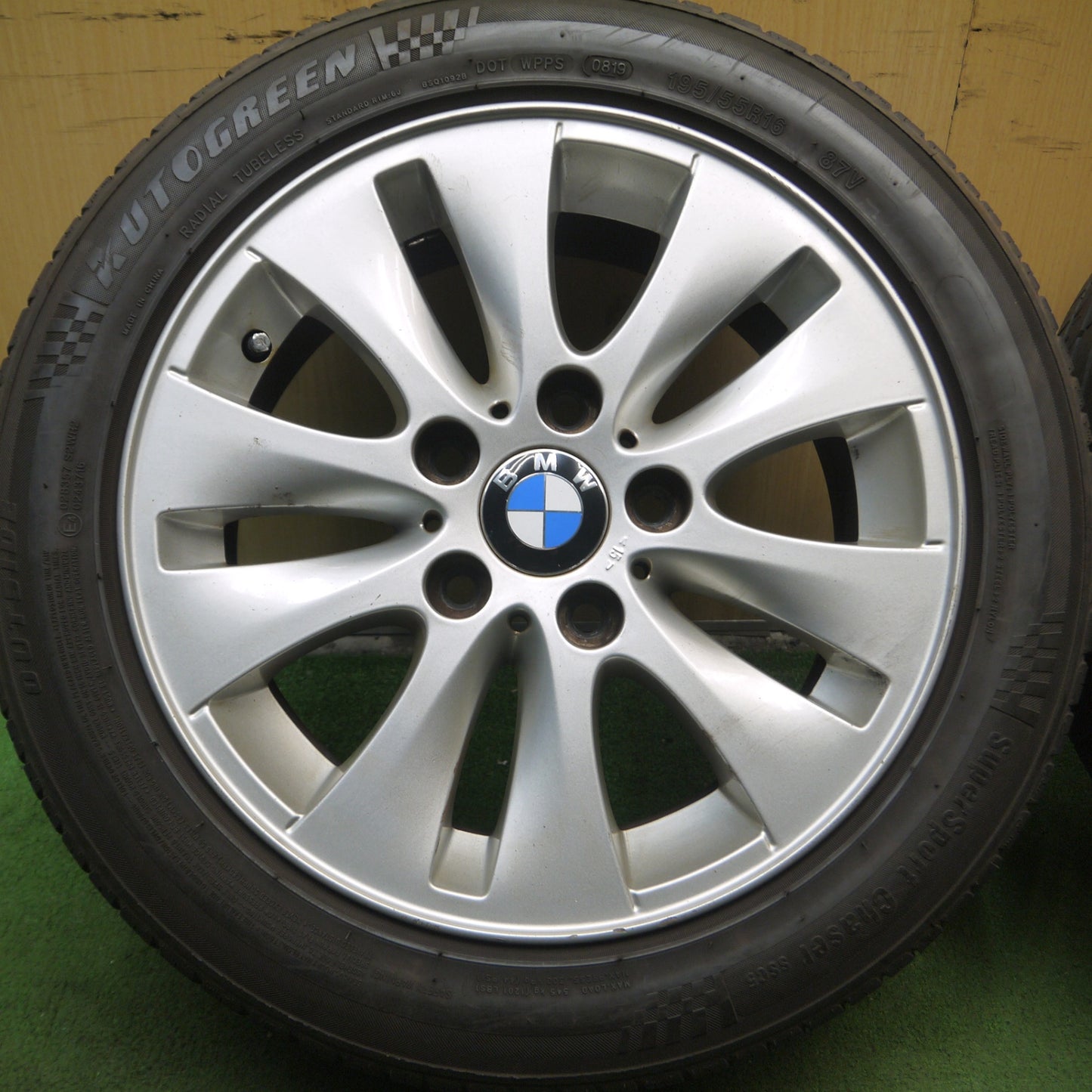 *送料無料* 4本価格★BMW 1シリーズ E87 純正 195/55R16 オートグリーン super sport chaser ssc5 16インチ PCD120/5H★4052402Hノ