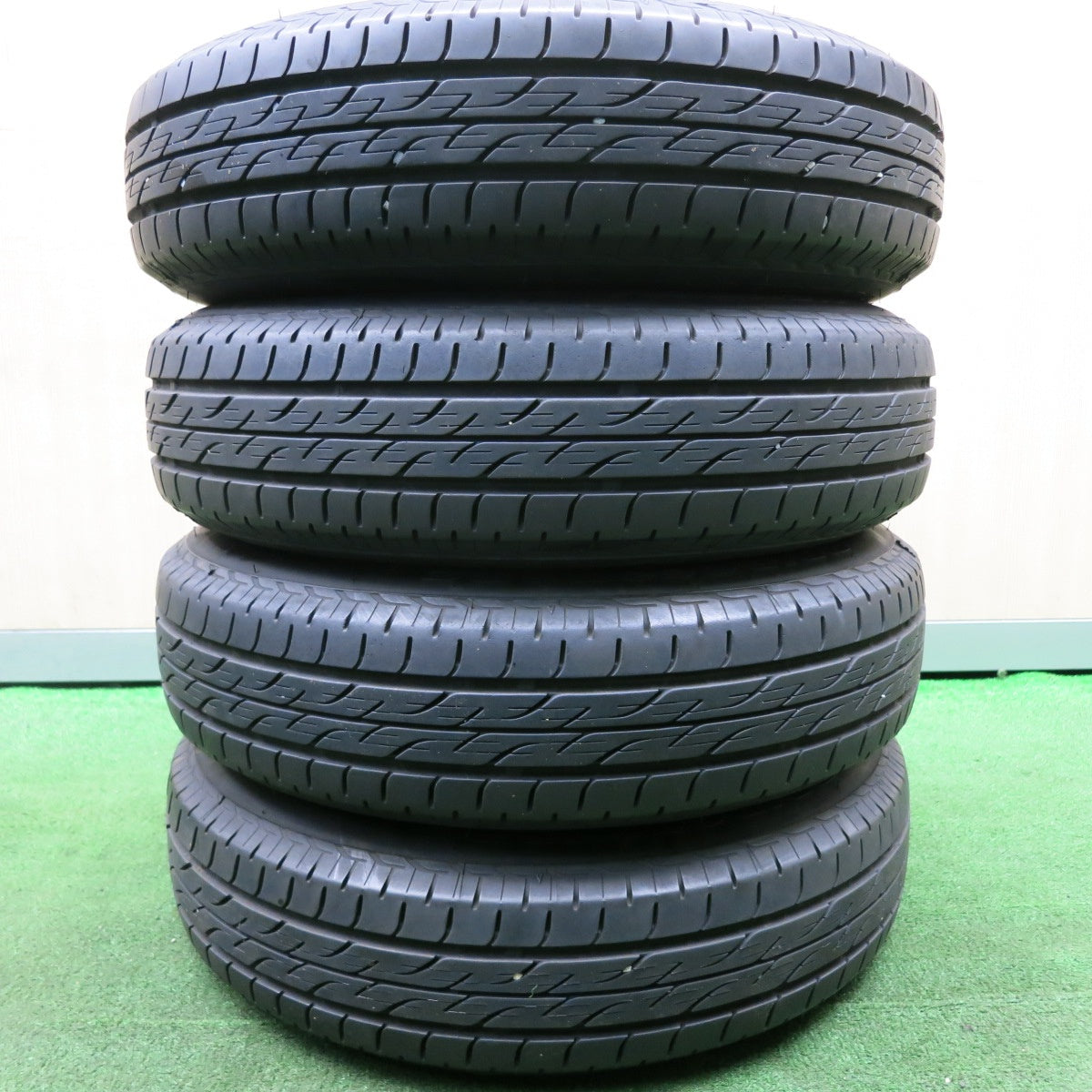 *送料無料* バリ溝！20年！9分★スズキ MRワゴン 純正 スチール 145/80R13 ブリヂストン ネクストリー エコピア 13インチ PCD100/4H★4051702HAノ