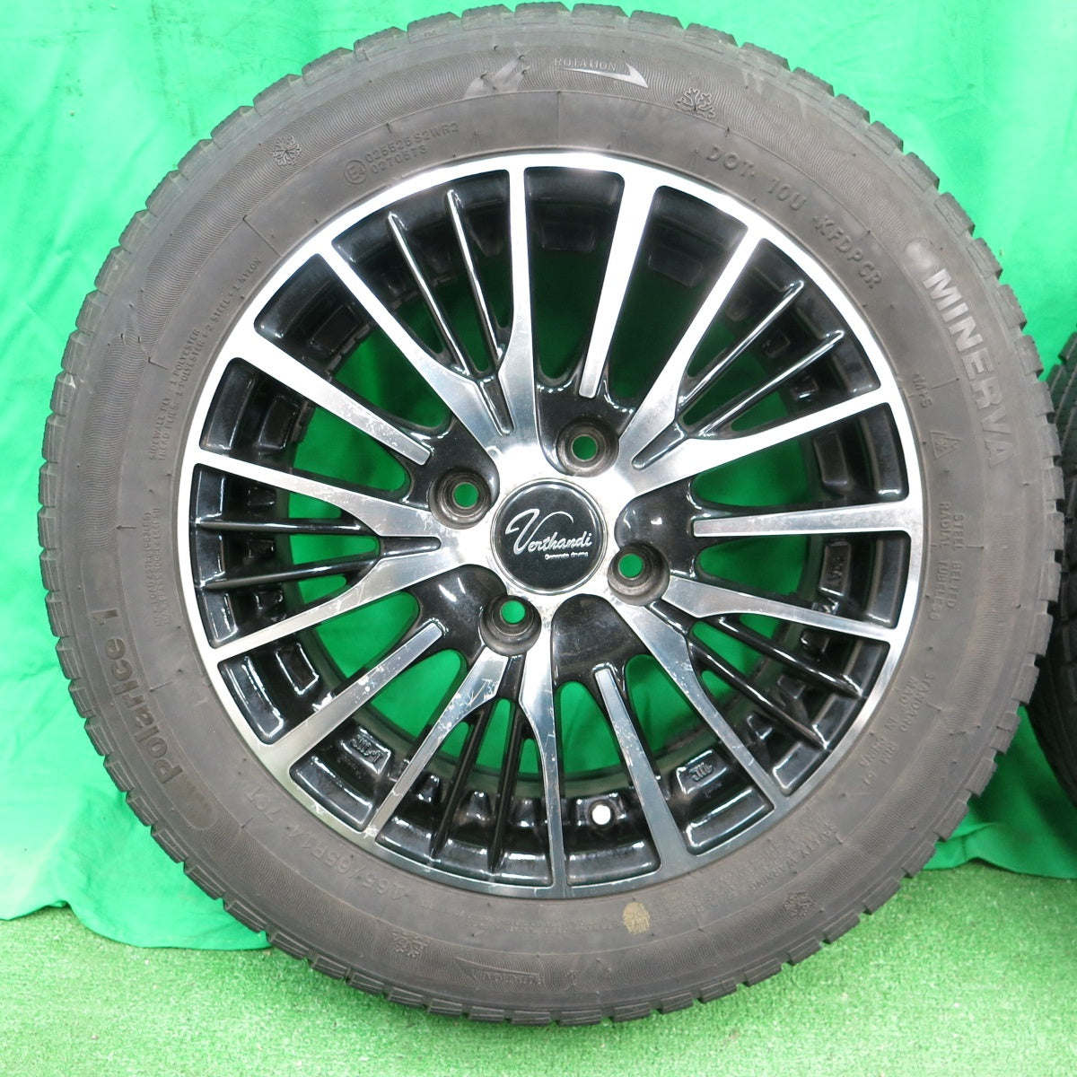 *送料無料* 4本価格！20年★スタッドレス 165/65R14 ミネルバ ポラリス1 Verthandi ヴェルザンディ 14インチ PCD100/4H★4042703ナス