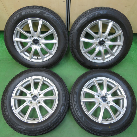 *送料無料* バリ溝！22年！キレイ！ほぼ10分★スタッドレス 175/65R15 ブリヂストン ブリザック VRX3 PREO プレオ 15インチ PCD100/4H★4090806イス