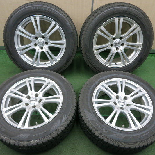 *送料無料* バリ溝！キレイ！9.5分★REVERLINE 235/60R18 スタッドレス ダンロップ グラントレック SJ7 リバーライン 18インチ PCD114.3/5H★4062503NJス