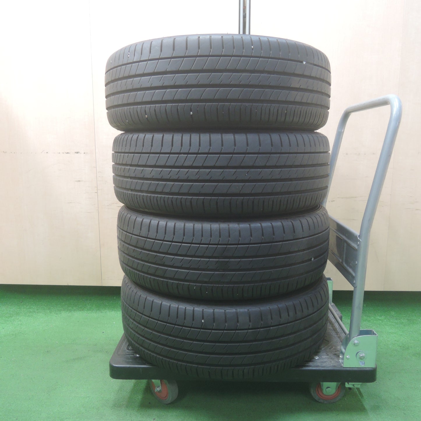 *送料無料* 4本価格★195/55R16 ダンロップ LE MANS V スチール ホイール ルマン5 16インチ PCD114.3/5H★4042402KMノ