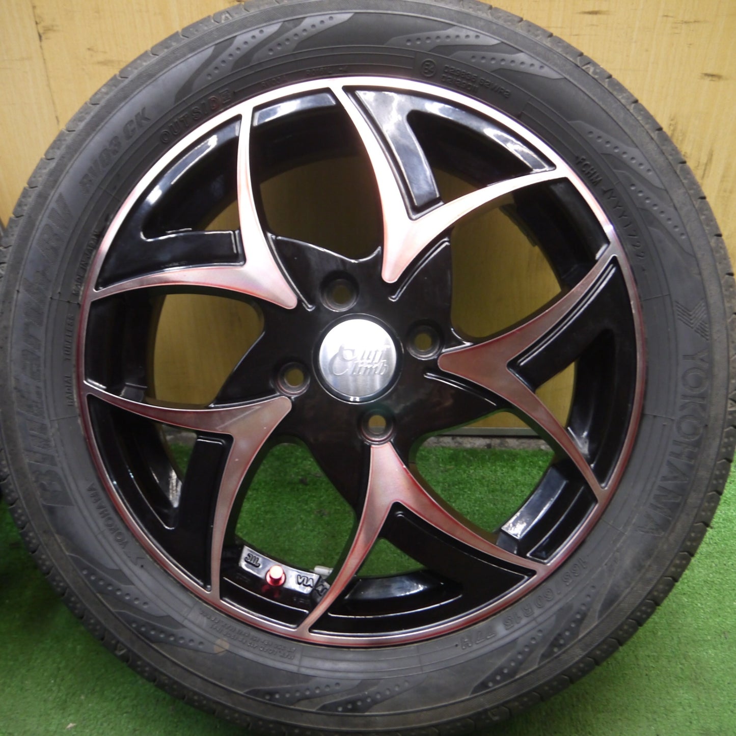 *送料無料* 4本価格！22年★Cliff Climb 165/60R15 ヨコハマ BluEarth-RV RV03 CK クリフクライム 15インチ PCD100/4H★4040915Hノ