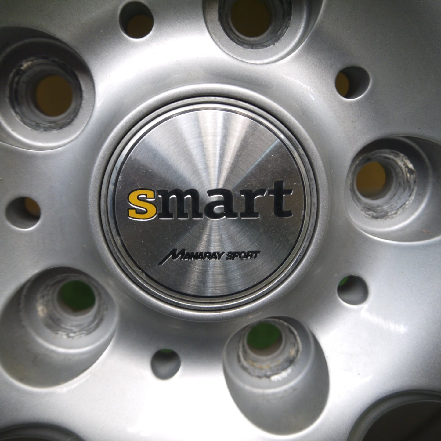 *送料無料* キレイ★Smart MANARAY SPORT ホイール 15インチ 15×6J スマート マナレイスポーツ PCD114.3/5H★4050813Hホ