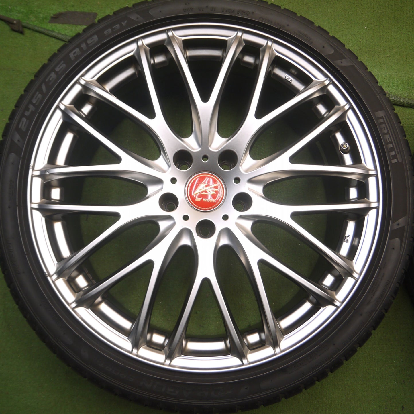 *送料無料* 4本価格★Lehrmeister PREMIX GRAPPA 245/35R19 ピレリ ドラゴン スポーツ TM レアマイスター PCD114.3/5H★4042310Hノ