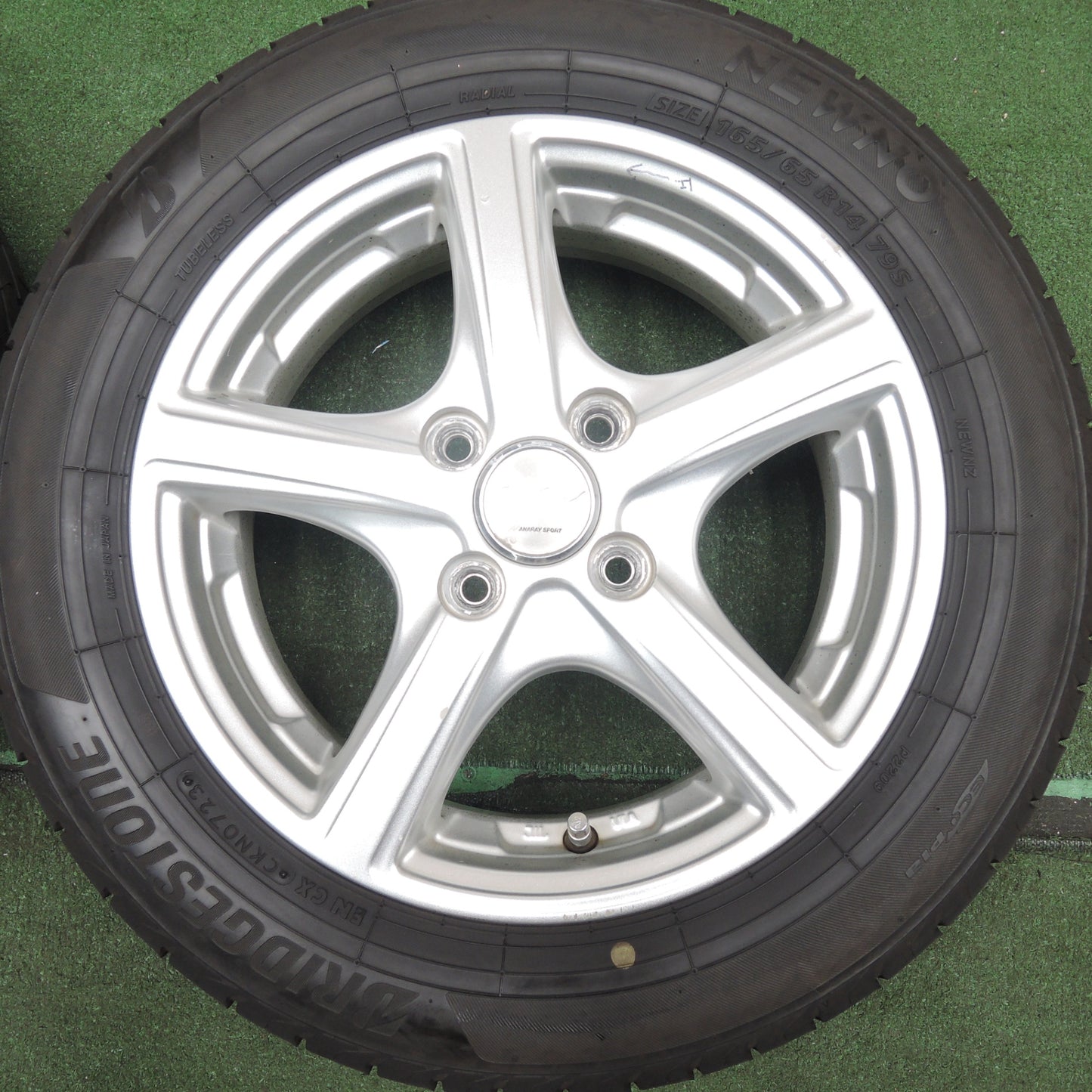 *送料無料* バリ溝！23年！ほぼ10分★165/65R14 ブリヂストン NEWNO エコピア EuroSpeed MANARAY SPORT マナレイ PCD100/4H★4032402HAノ