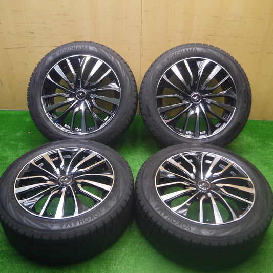 *送料無料* バリ溝！22年！キレイ！9.5分★LEONIS VT スタッドレス 205/55R17 ヨコハマ アイスガード iG70 レオニス 17インチ PCD114.3/5H★4082103Hス