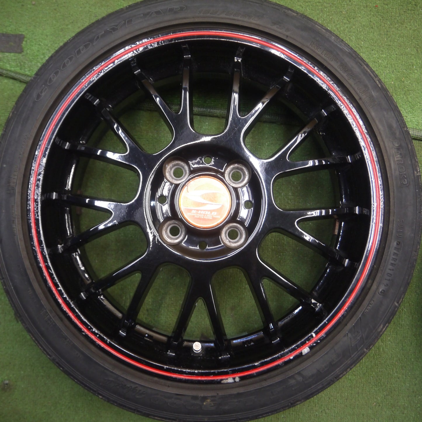 *送料無料* 4本価格★S-HOLD 165/50R15 グッドイヤー イーグル LS2000 hybridⅡ 15インチ PCD100/4H★4031311Hノ