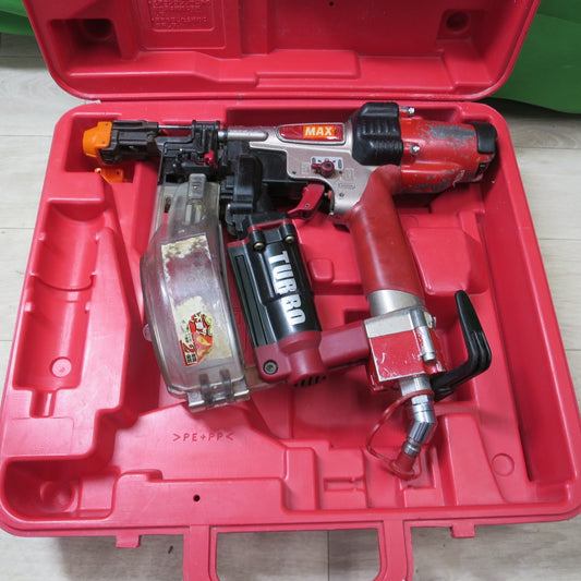 [送料無料] ☆マックス 高圧 ターボ ドライバ 41mm HV-R41G1 ねじ打機 ビス打機 ケース 付き MAX エア 工具☆