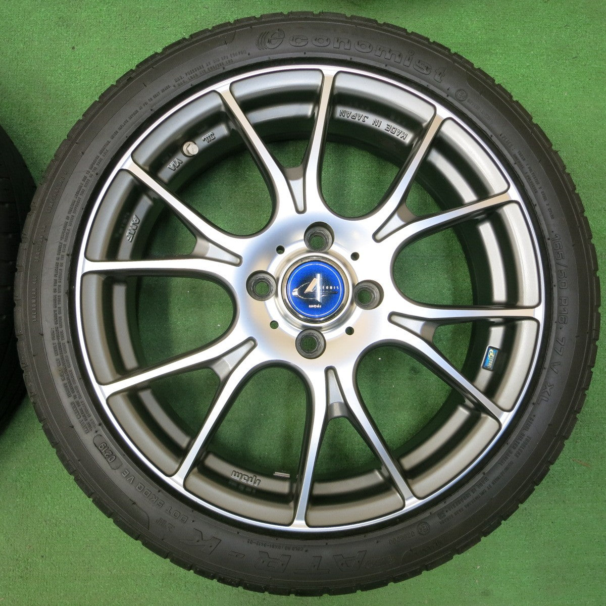 *送料無料* バリ溝！キレイ！8.5分★軽サイズ LEONIS AMF NAVIA02 165/50R16 エコノミスト ATR-K レオニス 16インチ PCD100/4H★4052301イノ