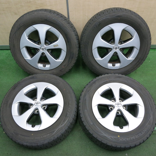 *送料無料* 4本価格★トヨタ 30系 プリウス 純正 195/65R15 スタッドレス ダンロップ ウインターマックス WM01 15インチ PCD100/5H★4042005HAス