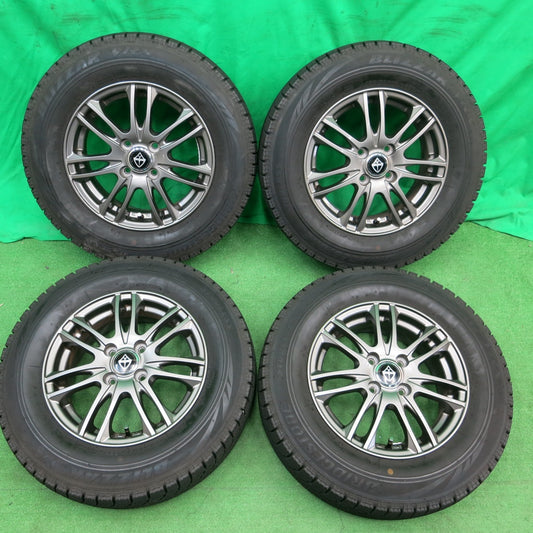 *送料無料* バリ溝！20年！綺麗！9分★スタッドレス 185/70R14 ブリヂストン ブリザック VRX VELVA ヴェルヴァ 14インチ PCD100/4H★4042903ナス