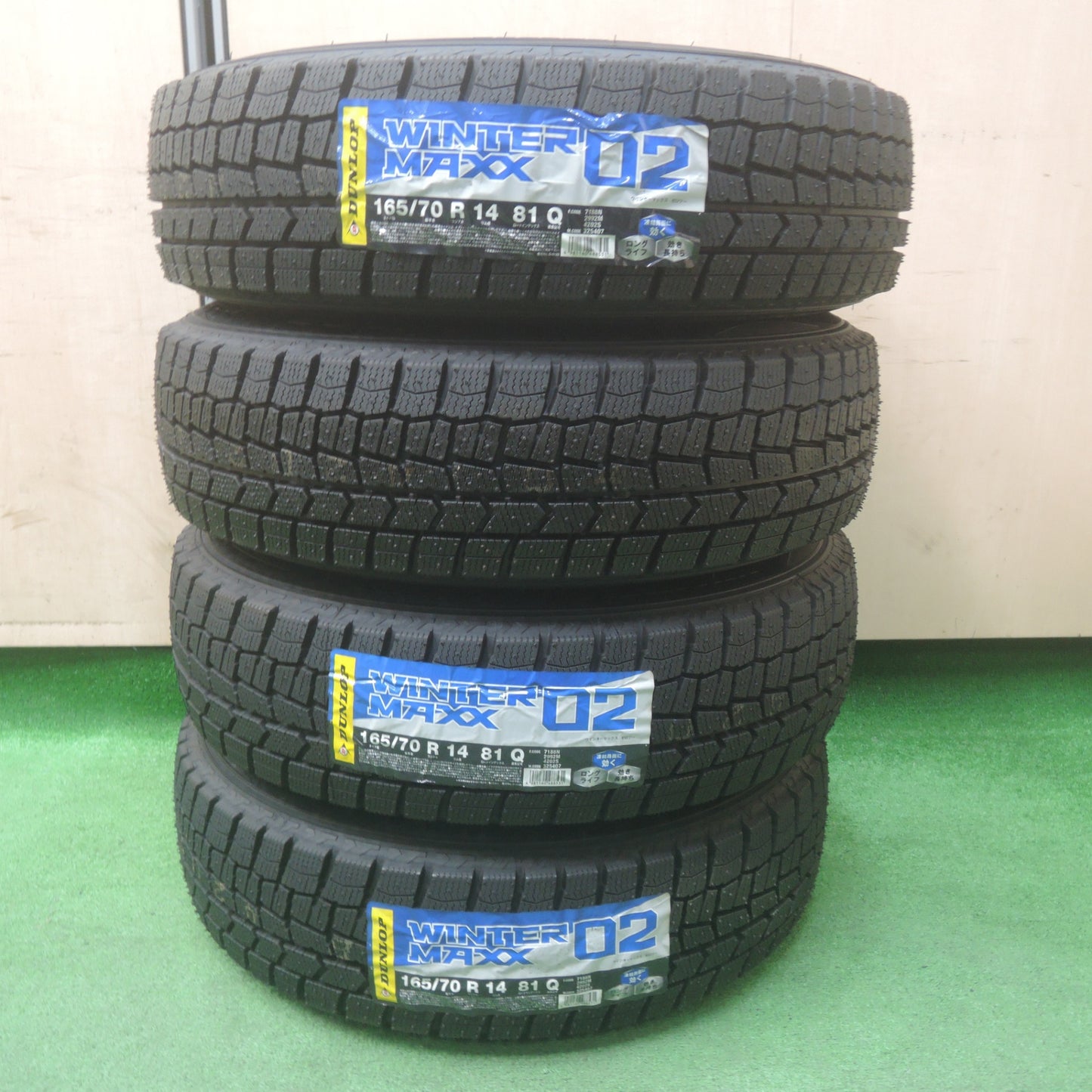 *送料無料* タイヤのみ未使用！21年★スタッドレス 165/70R14 ダンロップ ウインターマックス WM02 EuroSpeed MANARAY SPORT PCD100/4H★4032006SYス