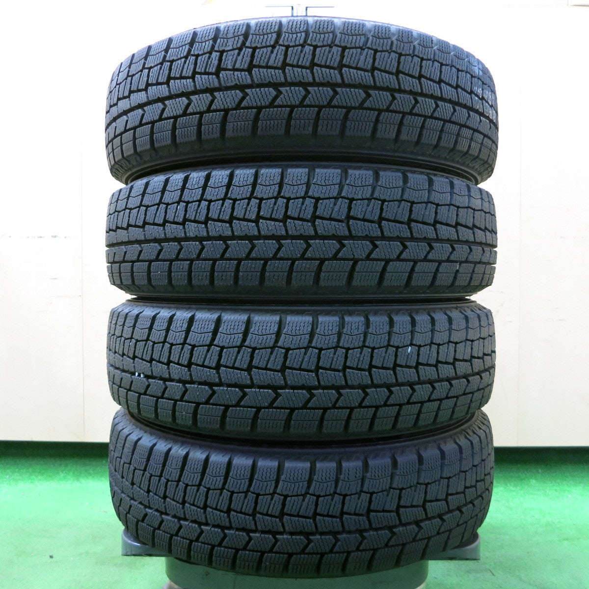 *送料無料* バリ溝！21年！キレイ！ほぼ10分★スタッドレス 155/65R14 ダンロップ ウインターマックス WM02 TEAD テッド 14インチ PCD100/4H★4051610イス