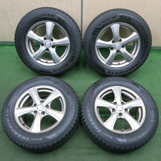 *送料無料* バリ溝！20年！9.5分★スタッドレス 215/65R16 トーヨー ウインタートランパス TX SIBILLA NEXT SF-5 シビラ 16インチ PCD114.3/5H★4040913TNス