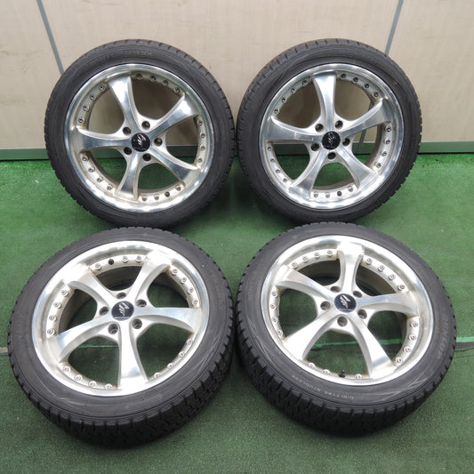 *送料無料* 4本★PROUD CONNECTION 225/45R18 スタッドレス ダンロップ ウインターマックス WM01 プラウドコネクション PCD114.3/5H★4031905TNス