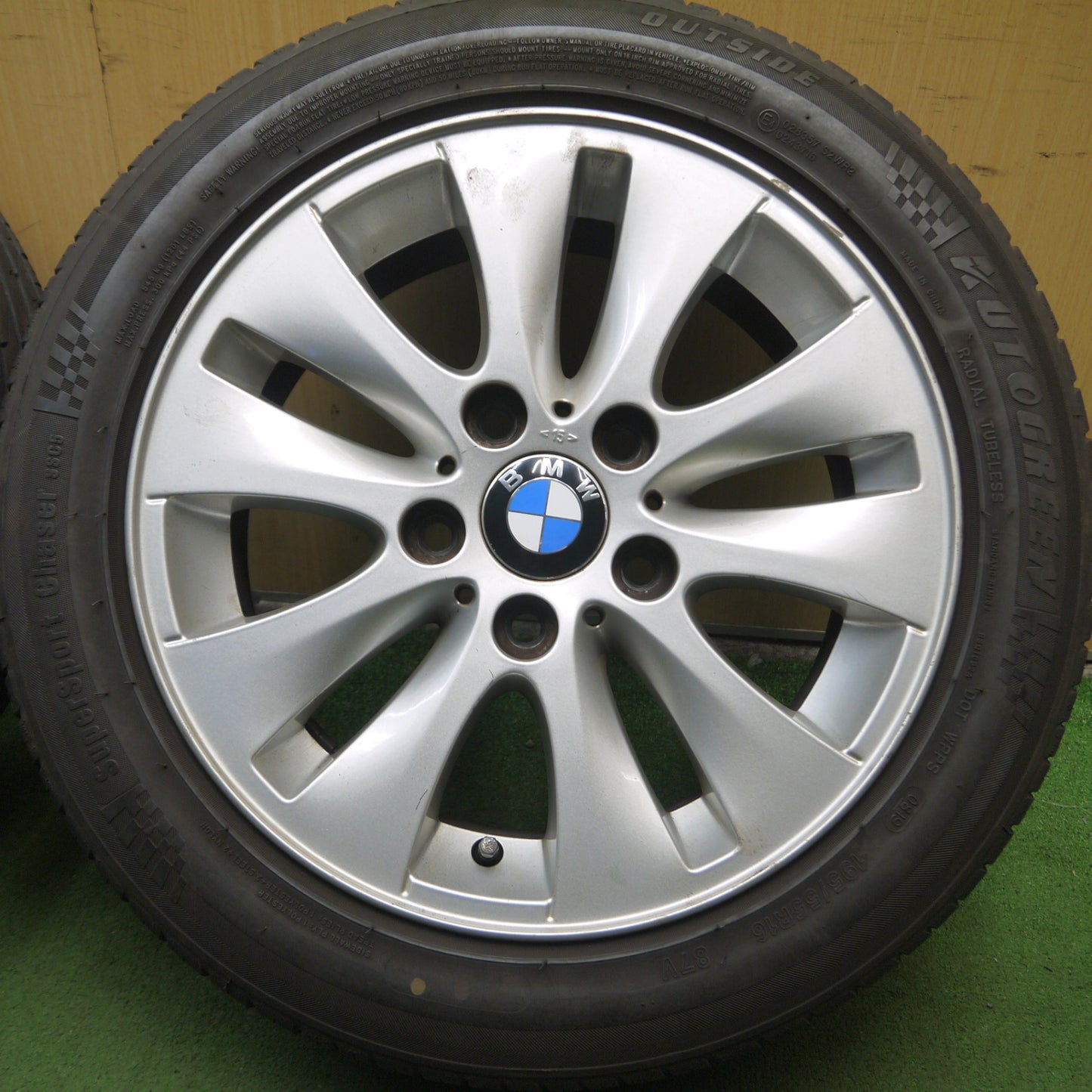 *送料無料* 4本価格★BMW 1シリーズ E87 純正 195/55R16 オートグリーン super sport chaser ssc5 16インチ PCD120/5H★4052402Hノ