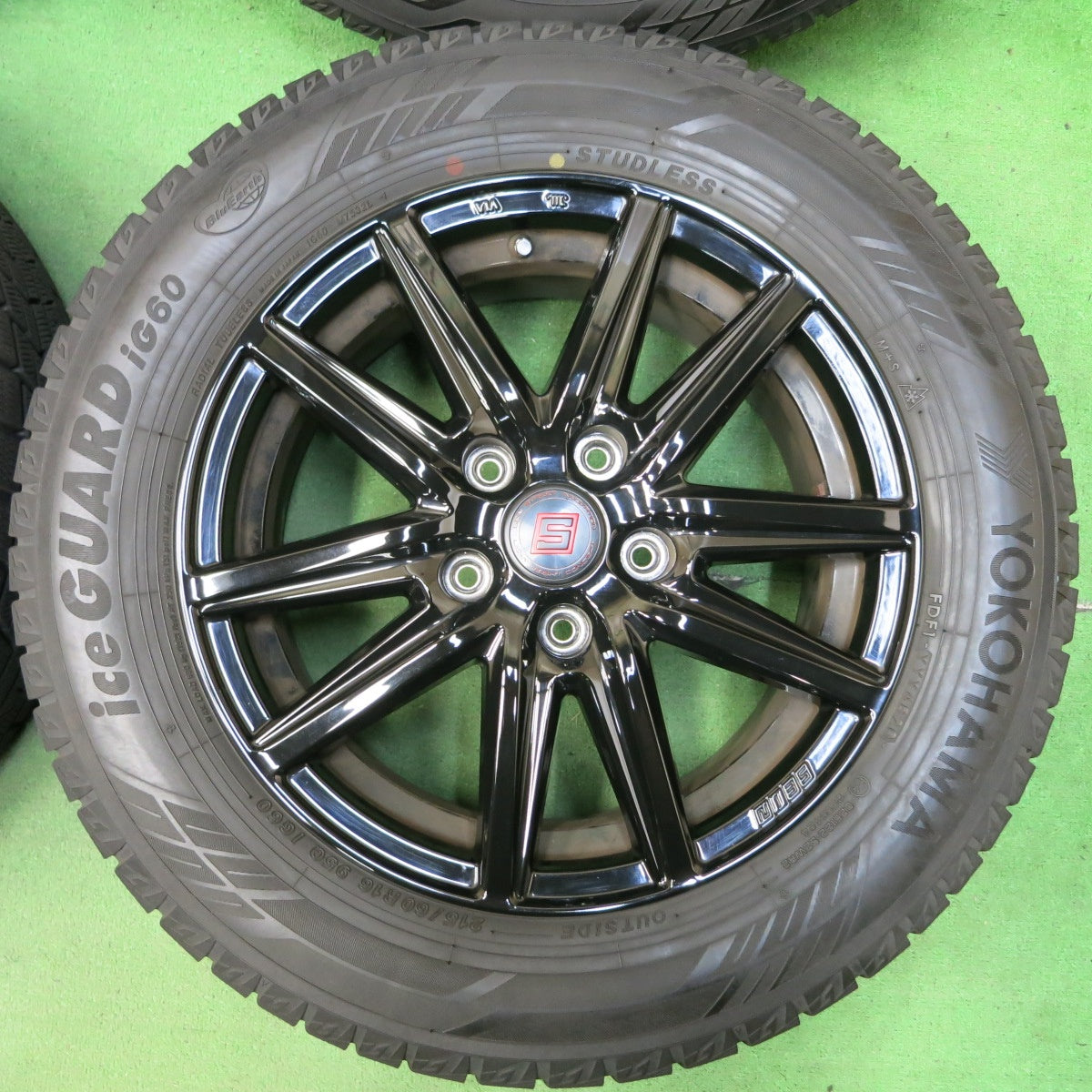 *送料無料* バリ溝！20年！キレイ！9分★スタッドレス 215/60R16 ヨコハマ アイスガード iG60 SEIN ザイン 16インチ PCD114.3/5H★4090512SYス