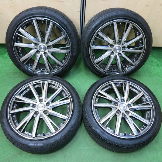 *送料無料* バリ溝！23年！9分★STEINER S/F 215/45R18 ブリヂストン プレイズ PX-RV2 シュタイナー 18インチ PCD114.3/5H★4082908SYノ