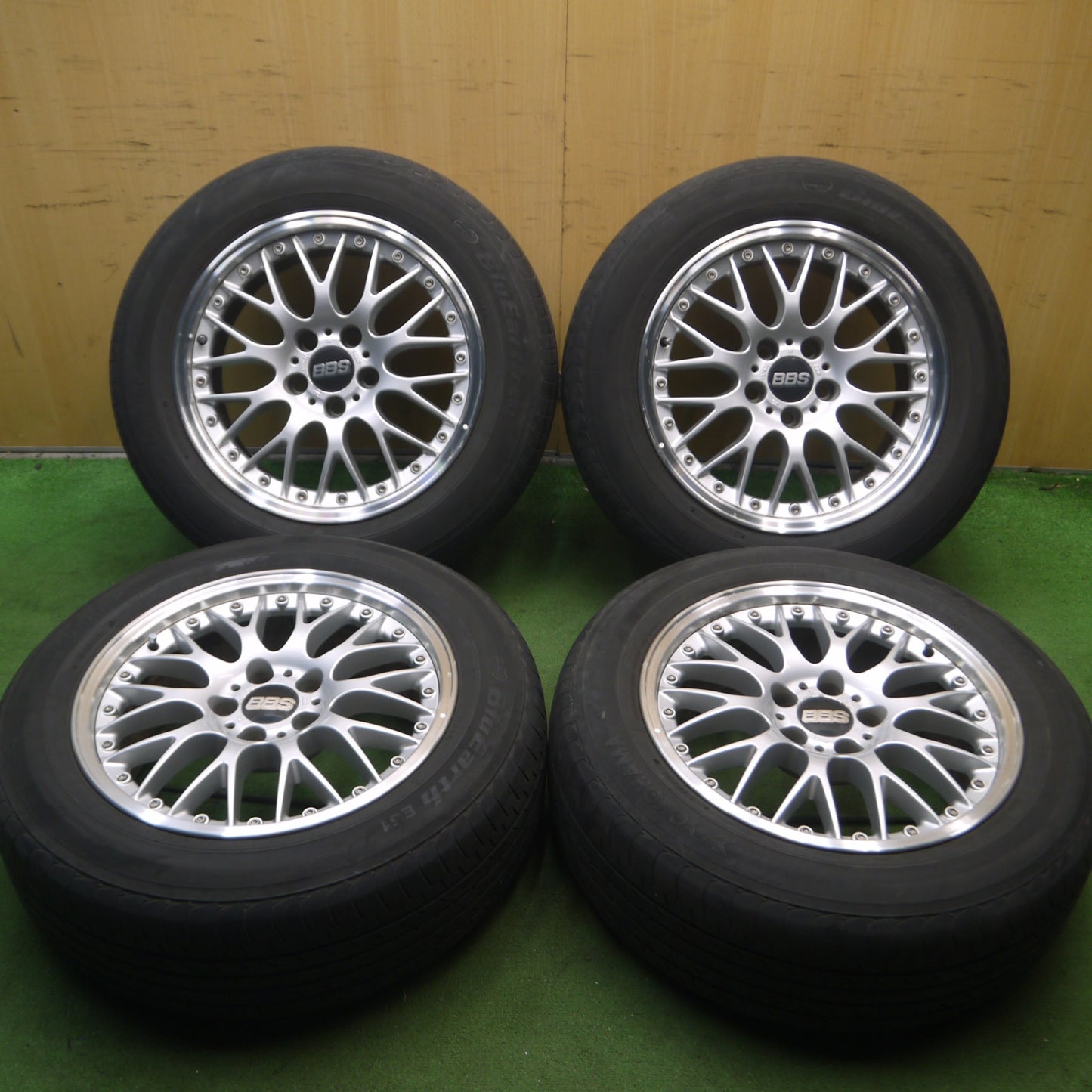 *送料無料* 4本価格★BBS RS815 225/60R17 ヨコハマ ブルーアース E51 E51A 17インチ PCD114.3/5H★4070909Hノ