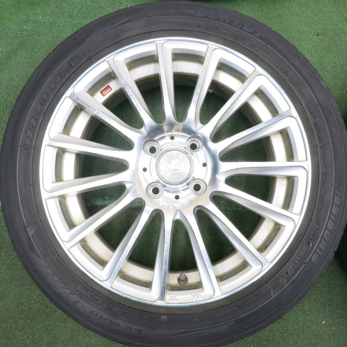 *送料無料* 4本価格★LEONIS FW 195/50R16 ダンロップ LE MANS V レオニス ルマン5 16インチ PCD100/4H★4053007HAノ