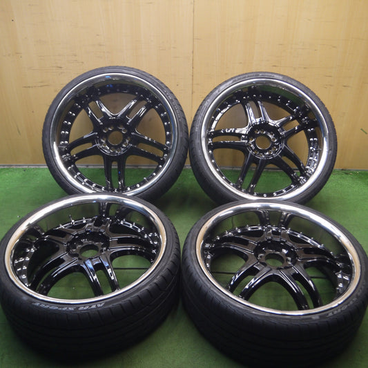 *送料無料* バリ溝！22年！9.5分★ドンコルレオーネ DW398 245/30R22 ATR SPORT ファルケン アゼニス FK453 22インチ PCD114.3 127/5H マルチ★4072906Hノ