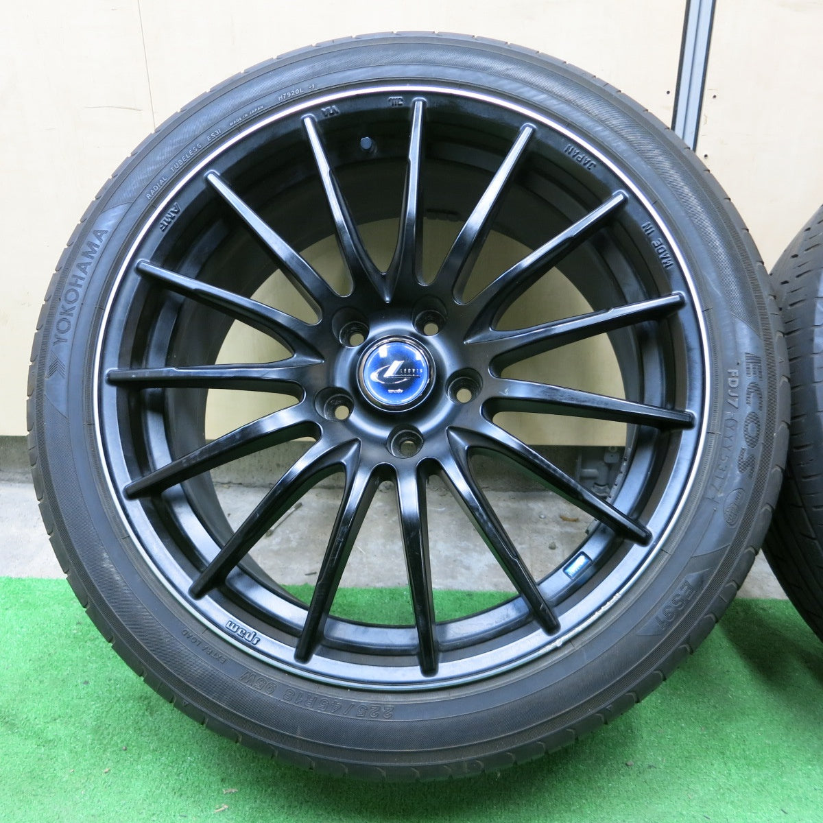 *送料無料* 4本価格★LEONIS AMF weds 225/45R18 ヨコハマ エコス ES31 レオニス 18インチ PCD114.3/5H★4062804ナノ