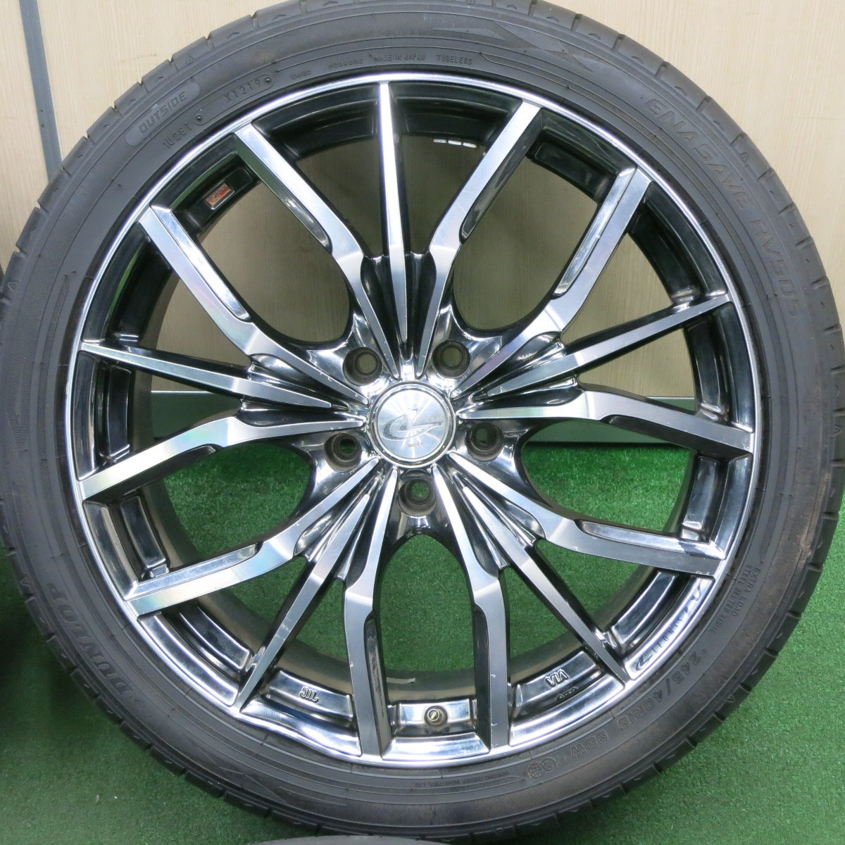 *送料無料* バリ溝！9.5分★LEONIS LV 245/40R19 ヨコハマ ブルーアース RV-02 ダンロップ エナセーブ RV505 LEONIS LV レオニス 19インチ PCD114.3/5H★4041703TNノ