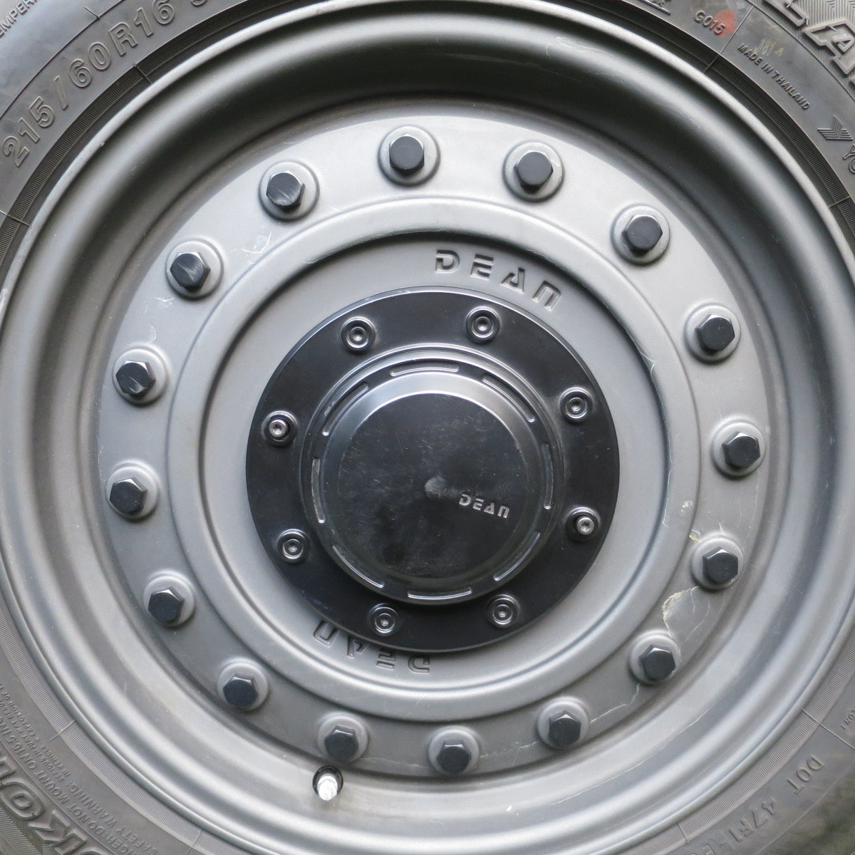 [送料無料] バリ溝！22年！キレイ！9.5分！1本★DEAN COLORADO 215/60R16 ヨコハマ ジオランダー A/T G015 ディーン コロラド 16インチ PCD112 120/5H マルチ★5031103Hノ