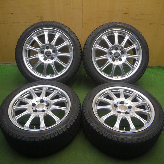 *送料無料* バリ溝！キレイ！8.5分★Carlsson CR 1/11 EVO 225/45R17 スタッドレス ダンロップ ウインターマックス WM01 カールソン PCD112/5H★4032601Hス