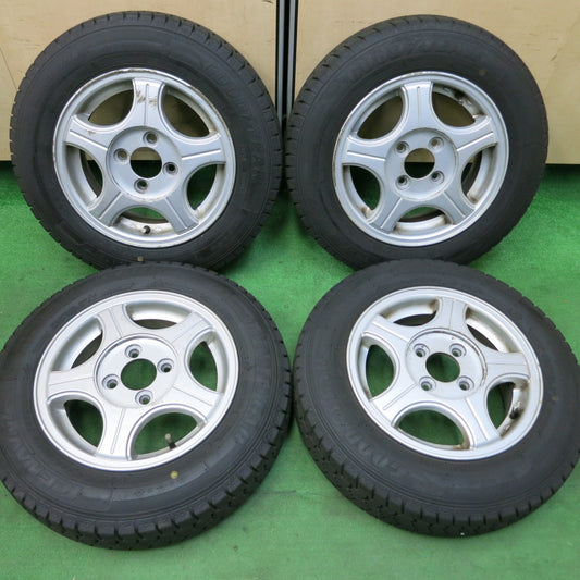 *送料無料* バリ溝！23年！9分★スタッドレス 145/80R13 グッドイヤー アイスナビ7 社外 アルミ 13インチ PCD100/4H★4072503SYス