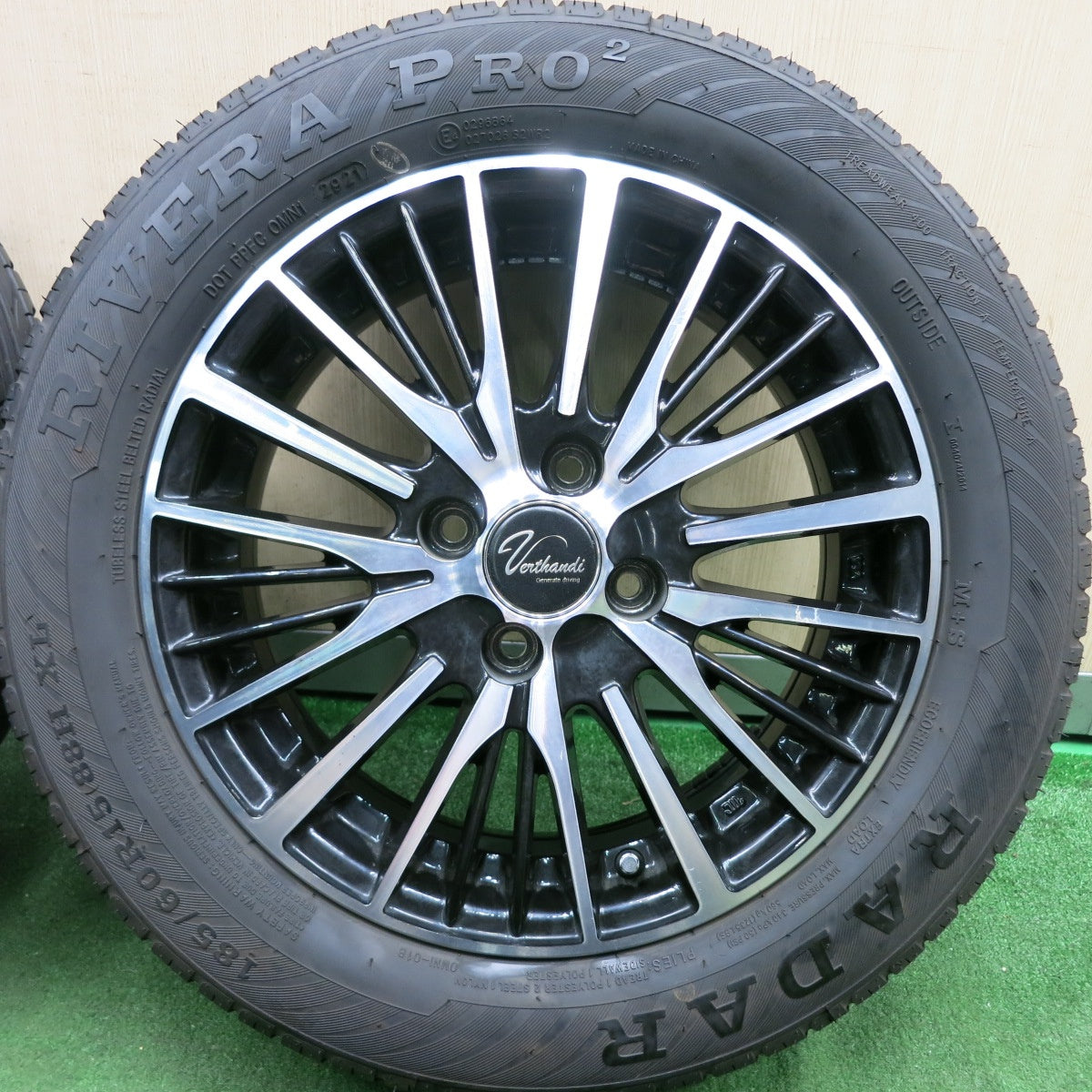 *送料無料* バリ溝！21年！9.5分★185/60R15 レーダー RIVERA PRO2 Verthandi ヴェルザンディ ヴェルサンディ PCD100/4H★4070504HAノ