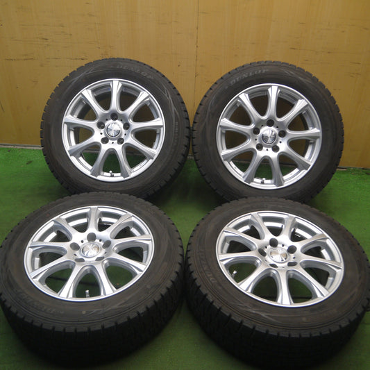 *送料無料* バリ溝！キレイ！9.5分★スタッドレス 205/60R16 ダンロップ ウインターマックス WM01 DUFACT デュファクト 16インチ PCD114.3/5H★4072901Hス