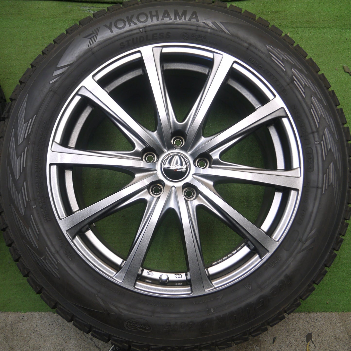 *送料無料* バリ溝！キレイ！8.5分★スタッドレス 235/60R18 ヨコハマ アイスガード G075 EuroSpeed MANARAY SPORT PCD114.3/5H★4032702Hス